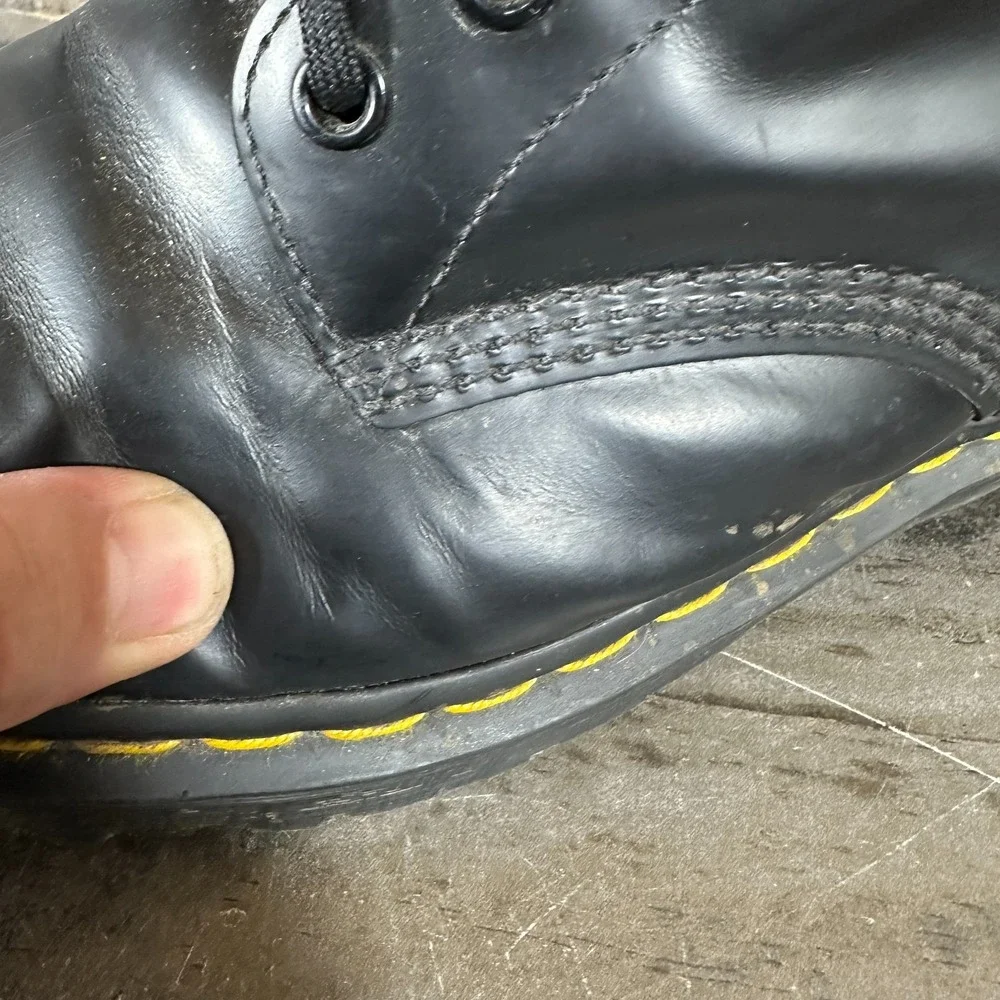 Dr. Martens Combat Boot Men's Size 13 Black Smooth Leather 8 Hole Lace Up